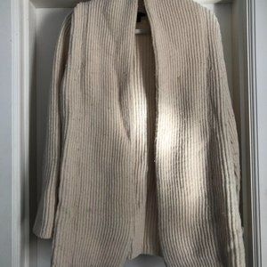 Ann Taylor Cream Cardigan Sweater (Large)
